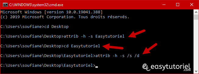Cacher Fichiers Dossiers Attrib Windows 10 10 Afficher Dossier Caché De Nouveau