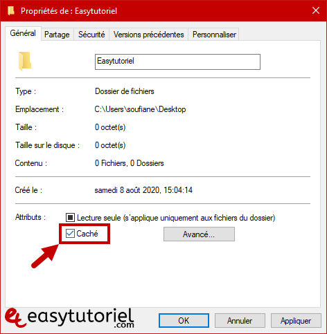 Cacher Fichiers Dossiers Attrib Windows 10 4 Dossier Caché