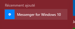 messenger démarrer