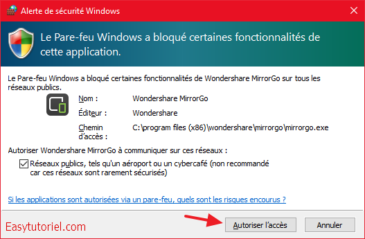 alerte securite mirrorgo