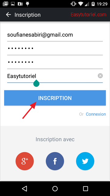 inscription airdroid