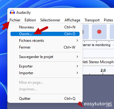 conversion audacity hauteur pitch 440 432 frequence musique chanson windows 3 fichier ouvrir