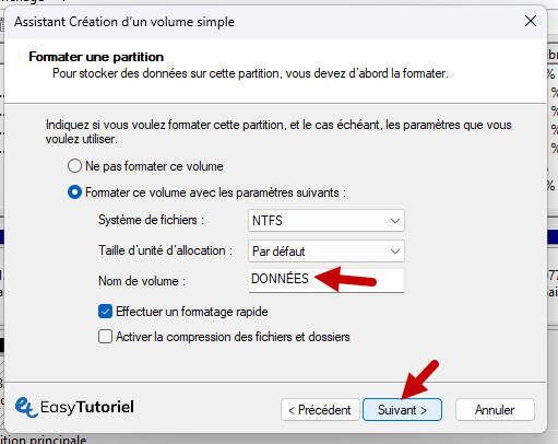nom de volume