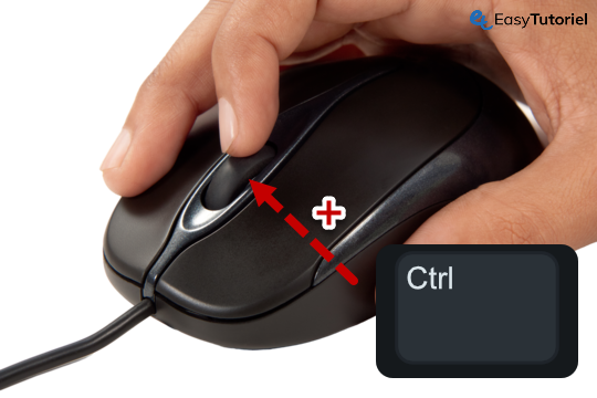 raccourci souris changer taille icones bureau
