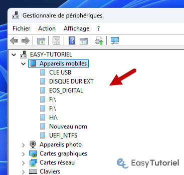 appareils mobiles caches