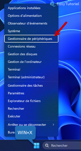 win x gestionnaire de peripheriques