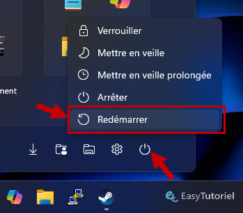 redemarrer ordinateur demarrer