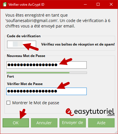 proteger dossier fichier mot de passe mdp windows 10 4 code verification nouveau mot de passe