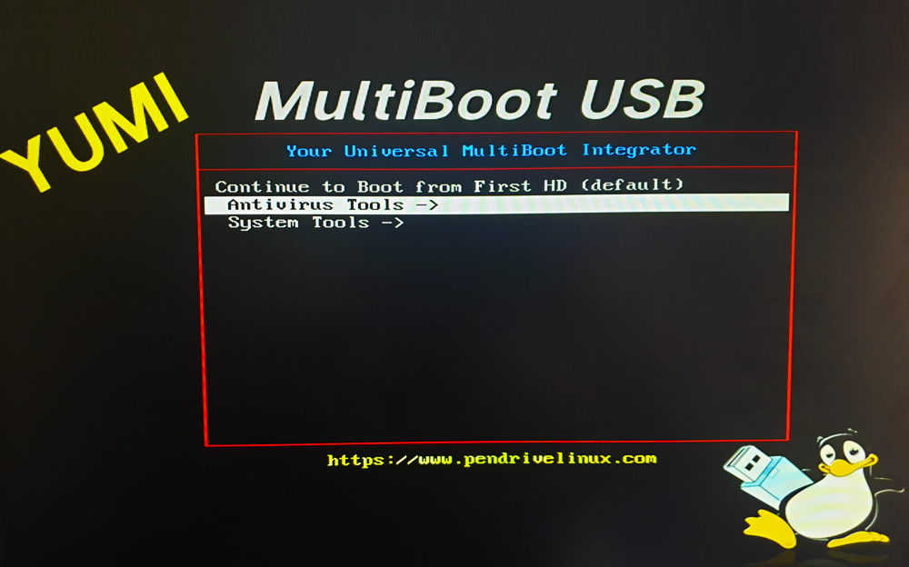 yumi usb multiboot gemakkelijke tutorial gratis opstartbare schijf iso image systeem linux ubuntu antivirus tools