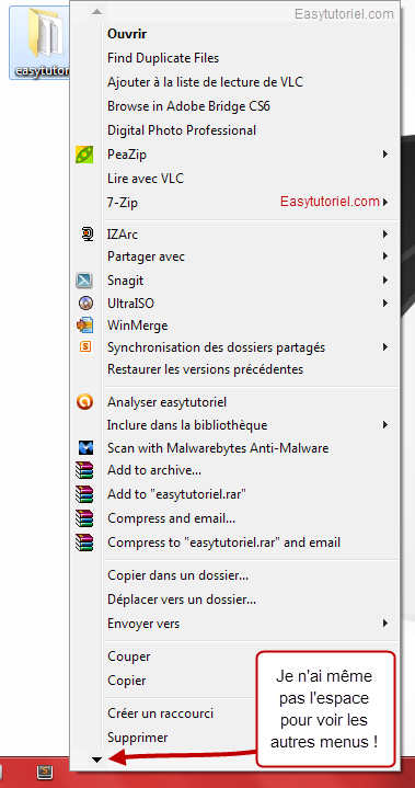 nettoyer menu contextuel windows 1