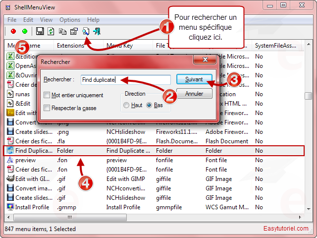 nettoyer menu contextuel windows 5