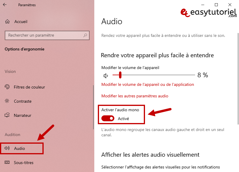 transformieren stereo mono umwandeln windows 10 2 Mono-Audio aktivieren