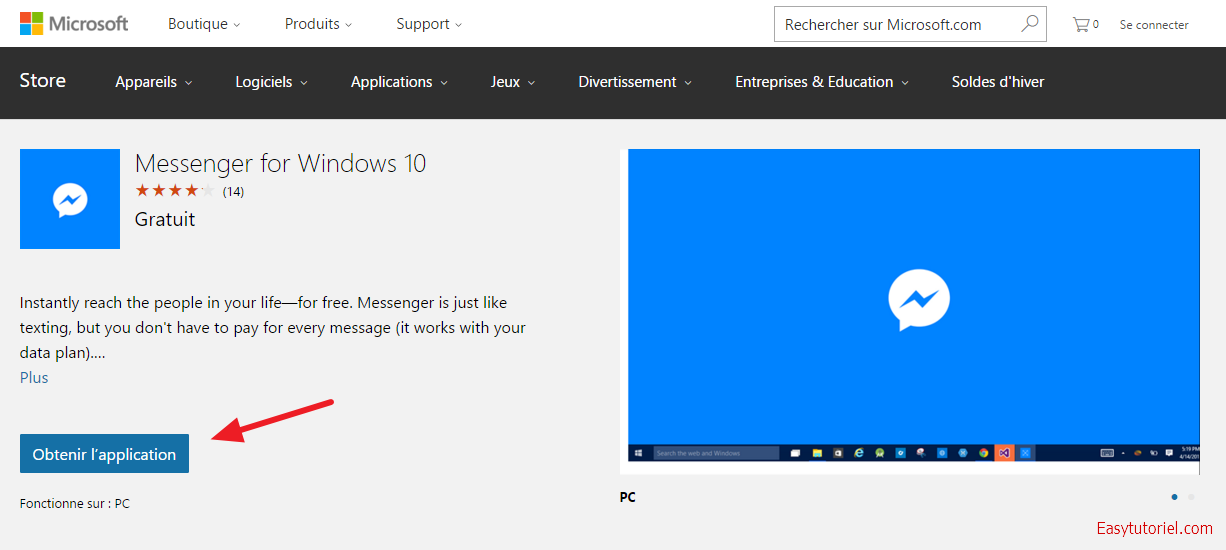Installer Facebook Messenger sur Windows 10 ! Easytutoriel