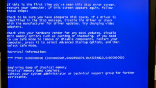 ecran bleu erreur windows bsod solution