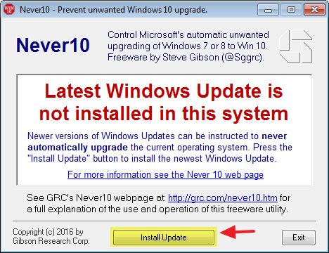 never10 astuce windows 10 alerte mise a niveau desactiver