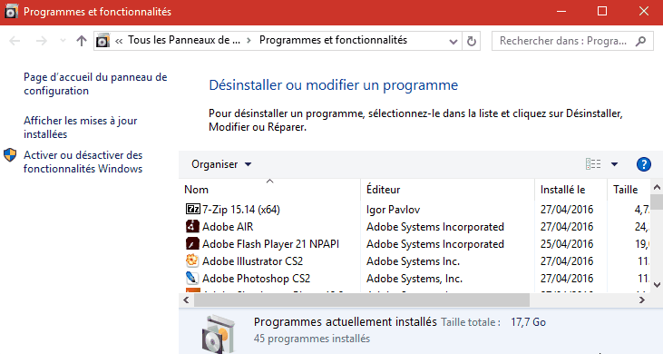 textify windows programmes fonctionnalites