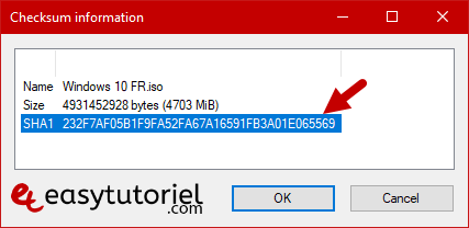 hash md5 integrite fichier identique verifier windows 10 3 checksum 7zip