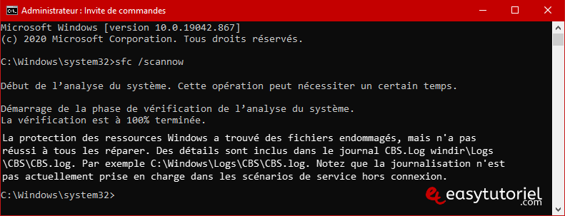 reparer fichiers systeme corrompus windows 10 4 scenario3