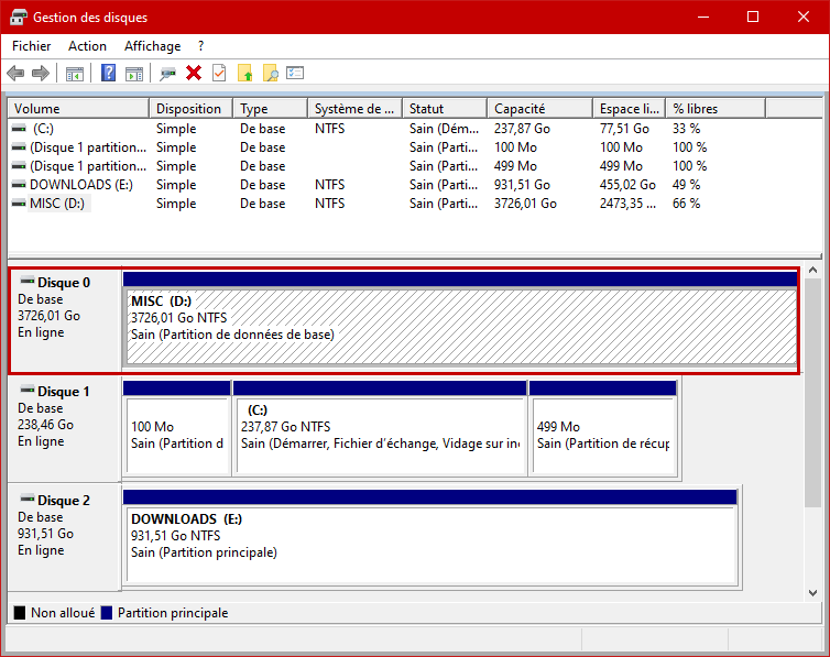 partitionner disque dur ssd windows 10 3