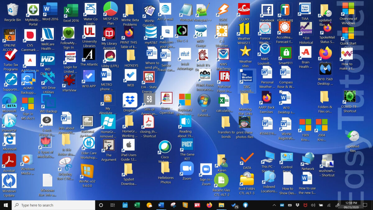 sauvegarder position icones windows 10
