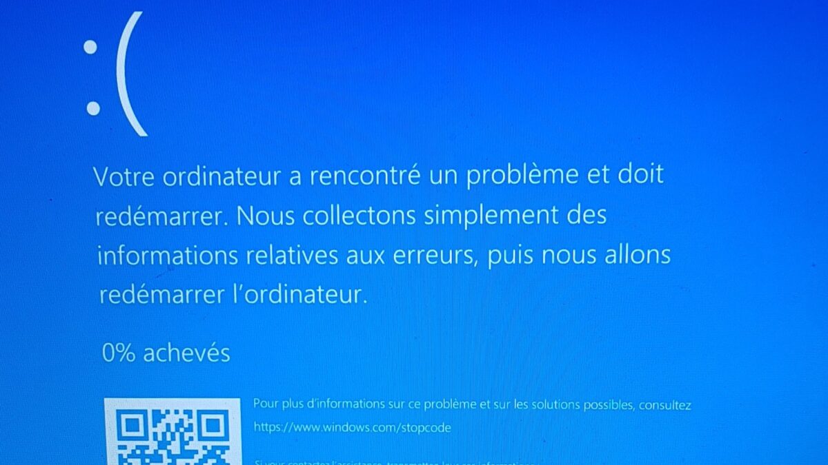 message d erreur page fault in non paged area