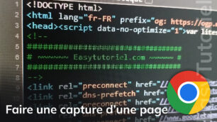 Faire une capture d ecran complete d une page web sur Chrome sans extensions