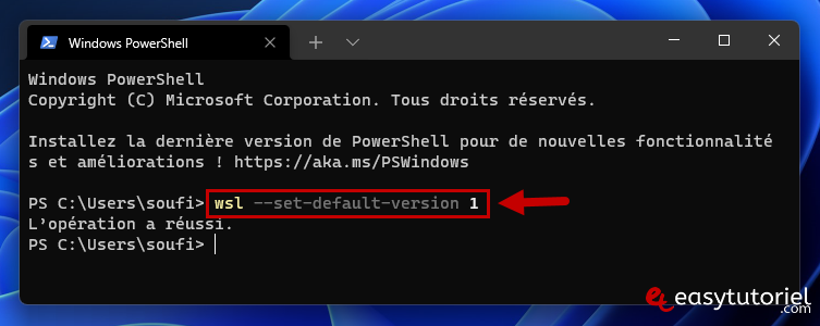 installer kali linux wsl windows 11 windows terminal unix sous systeme 3 set default version 1