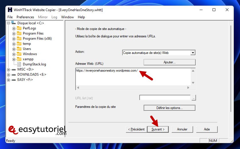 Aspirateur site web en ligne
