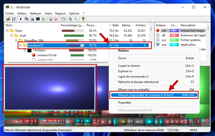nettoyer windows 11 rapide optimiser tuto 10 windirstat detruire supprimer grand fichier gros large