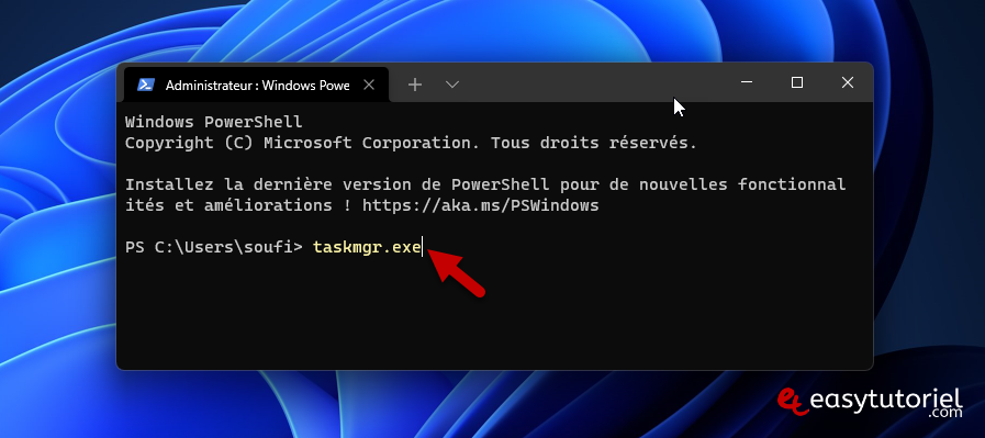 ouvrir gestionnaire des taches windows 11 6 terminal taskmgr