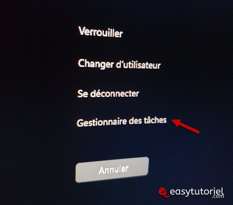 ouvrir gestionnaire des taches windows 11 7 ctrl alt suppr