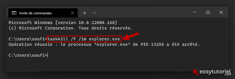 redemarrer explorer exe explorateur de fichiers windows 11 10 3 taskkill