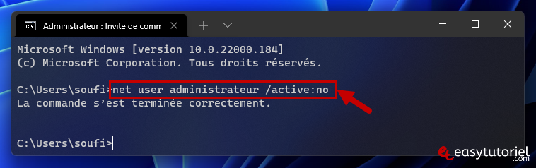 activer se connecter en tant administrateur windows 11 3 active no