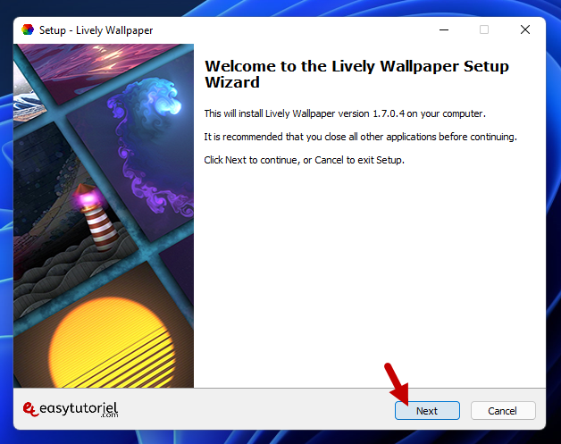 アニメーションの壁紙を持っている Windows 11と10 Easytutoriel