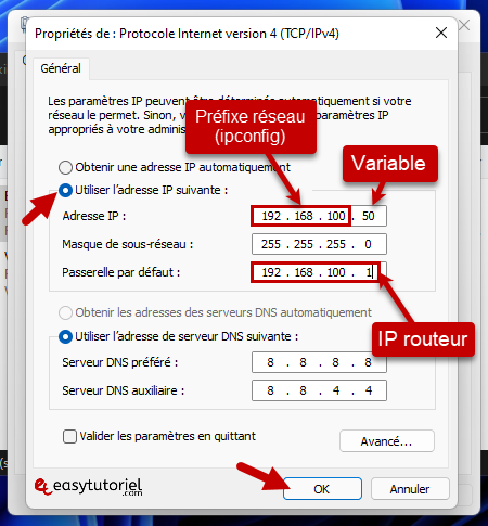 configurer adresse ip windows 11 5 proprietes utiliser adresse ip