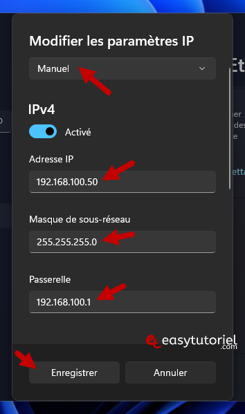 configurer adresse ip windows 11 9 modifier parametres ip