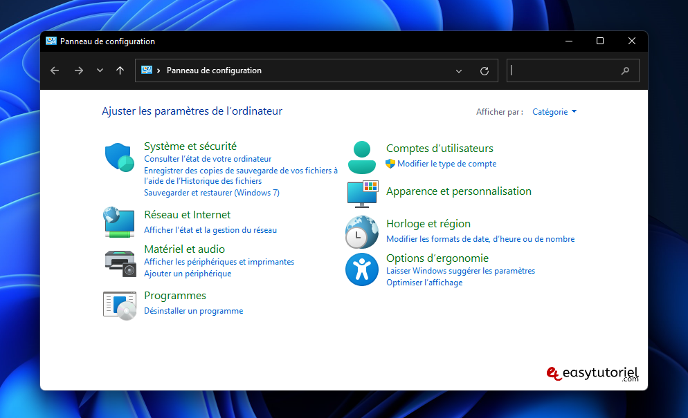 Panneau De Configuration De Windows ZDCX