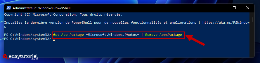 reparer application photos windows 11 4 get appxpackage powershell supprimer desinstaller photos