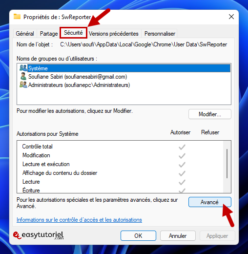desactiver software reporter tool windows 11 7 avance securite