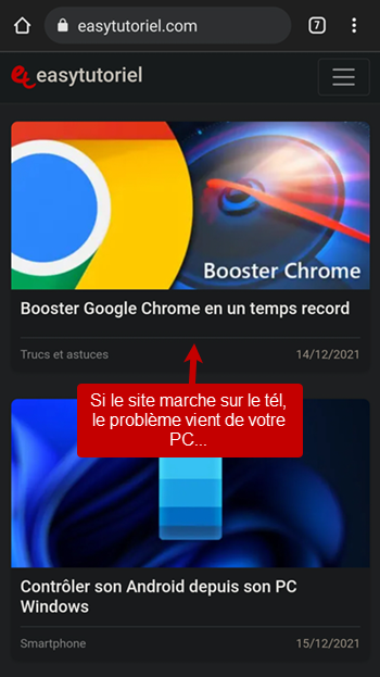 erreur err too many redirects 1 android chrome