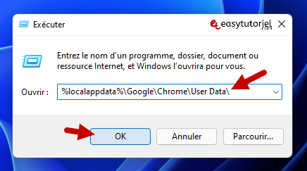 executer localappdata google chrome user data