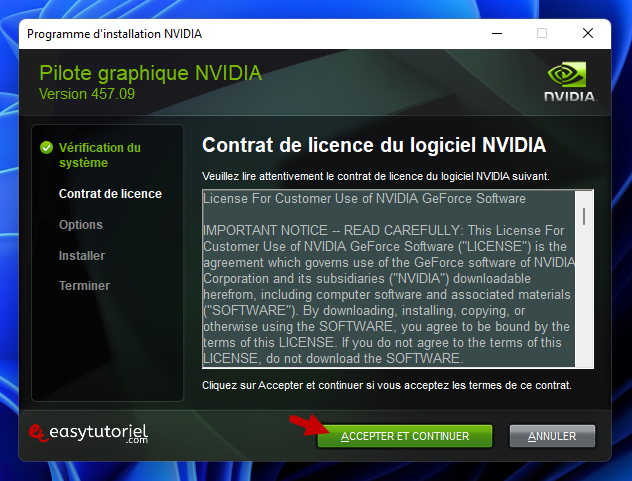 solution erreur code 43 nvidia windows 12 accepter et continuer