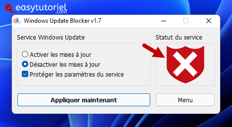 bloquer windows update 18 wub windows update blocker desactive