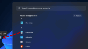 creer raccourci bureau windows 11 application 2