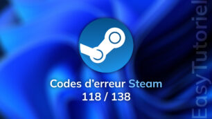 codes d erreur steam 118 138 windows solution