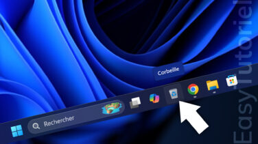epingler la corbeille a la barre des taches facile