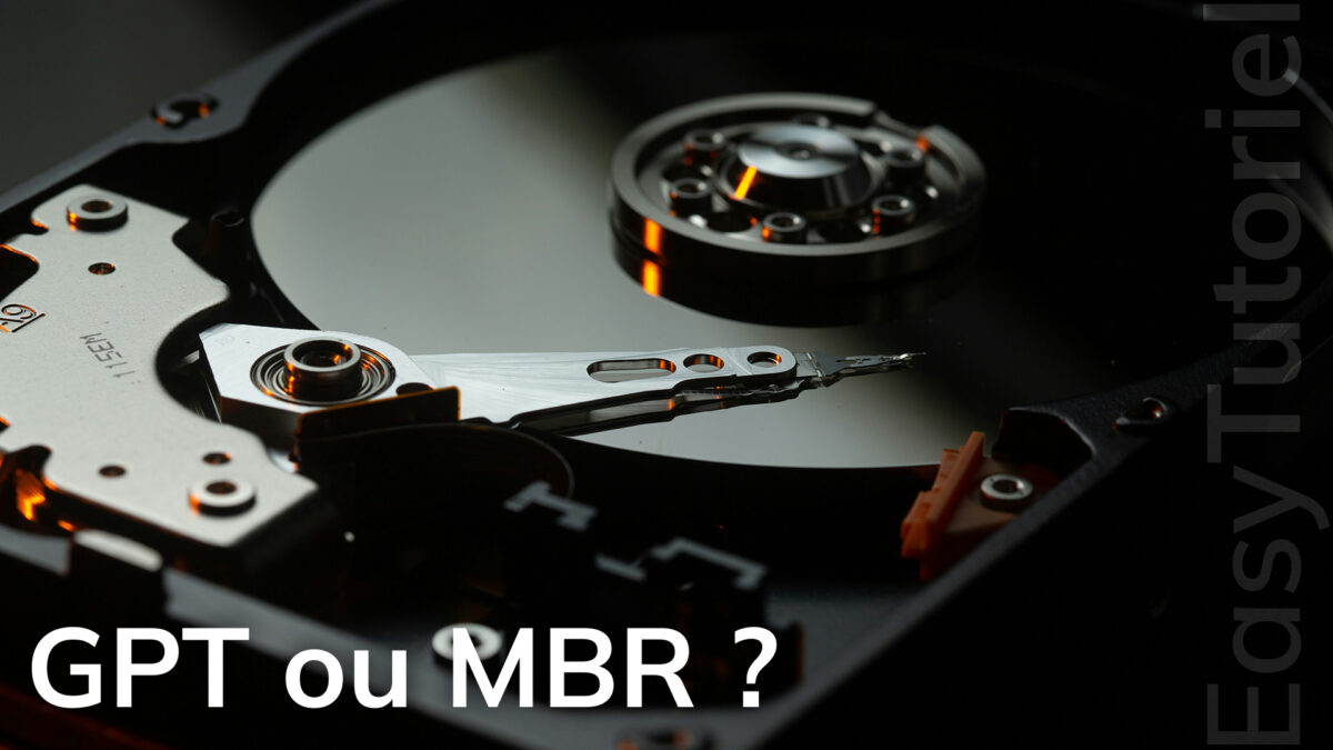 verifier si le lecteur utilise GPT ou MBR disque dur ssd