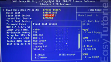 pas de boot cd dvd bios