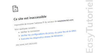 Impossible de trouver l adresse IP du serveur chrome