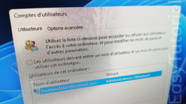 Supprimer le mot de passe au demarrage de Windows 11